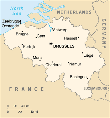 Belgium map