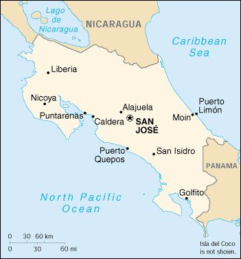 Costa Rica Map